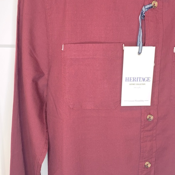 NWT Report Collection Solid Oxford Sport Shirt - Picture 7 of 8